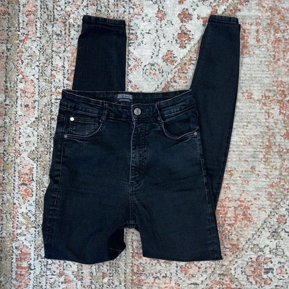 Zara High Rise Black Denim